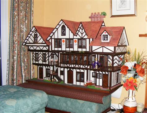 handmade tudor dolls house furniture.